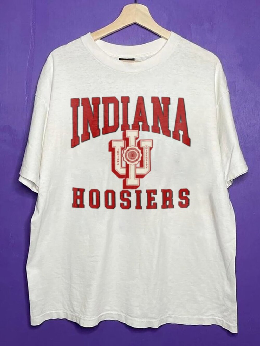 Vintage Indiana University Big Logo Shirt, Indiana Hoosiers iuhoosier Shirt Tee